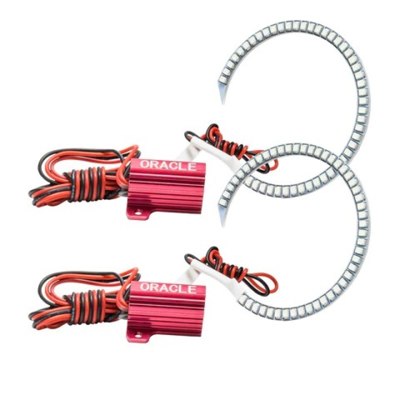 Ford Mustang Headlight Halo Kit - ORACLE Lighting - LED - Red - `18-`21